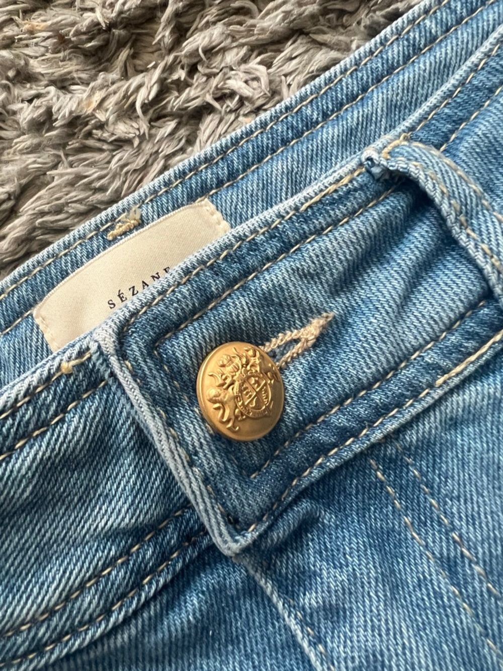Sezane Light Wash Wide Leg Jeans size 30 - Picture 9 of 12